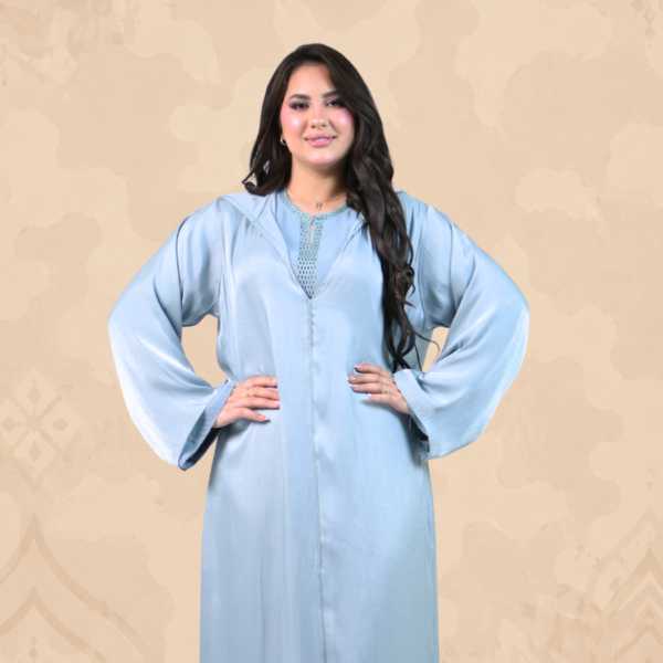 Jellaba Artisanale bleu