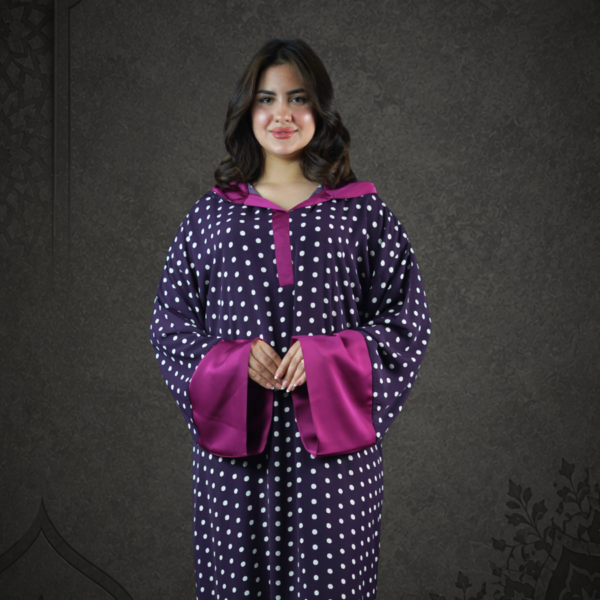 Jellaba polka Trendy  Purple