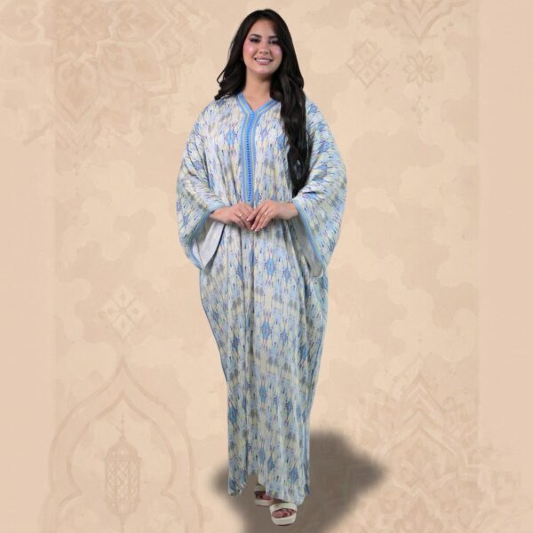 Gandoura perle bleu ciel