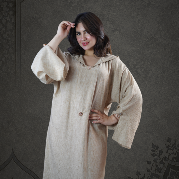 Jellaba Éclat lin beige